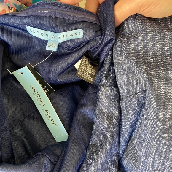 Antonio Melani New Sexy Striped Bodycon Midi Dress - Picture 6 of 8